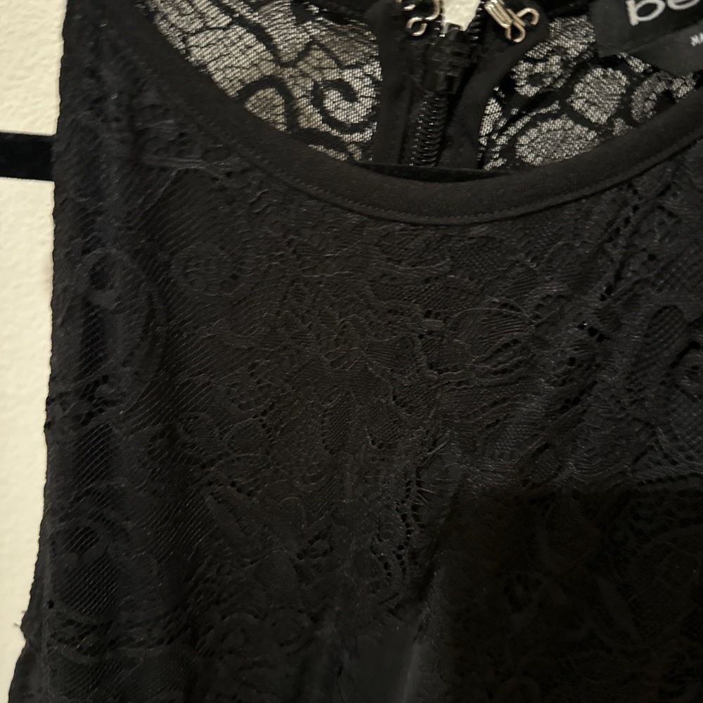 Bebe Black Lace Sleeveless Dress